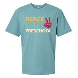 Peace Out Preschool Pre K Graduation Last Day Of School Sueded Cloud Jersey T-Shirt