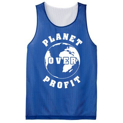 Planet Over Profit Gift Mesh Reversible Basketball Jersey Tank