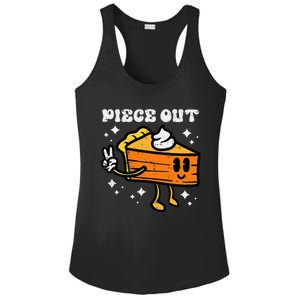 Piece Out Pumpkin Pie Funny Retro Thanksgiving Ladies PosiCharge Competitor Racerback Tank