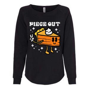 Piece Out Pumpkin Pie Funny Retro Thanksgiving Womens California Wash Sweatshirt