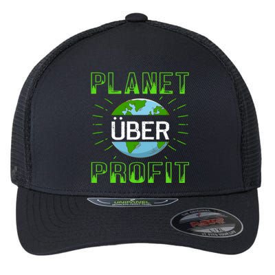 Planet Over Profit Gift Flexfit Unipanel Trucker Cap