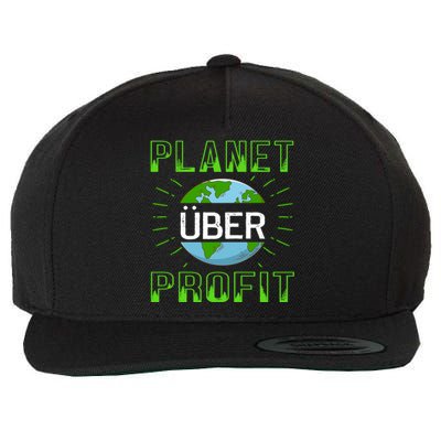 Planet Over Profit Gift Wool Snapback Cap