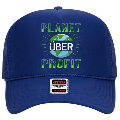 Planet Over Profit Gift High Crown Mesh Back Trucker Hat