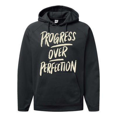 Progress Over Perfection Performance Fleece Hoodie