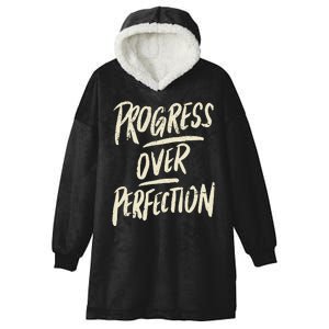 Progress Over Perfection Hooded Wearable Blanket