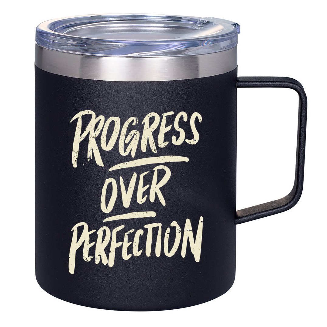 Progress Over Perfection 12oz Stainless Steel Coffee Mug