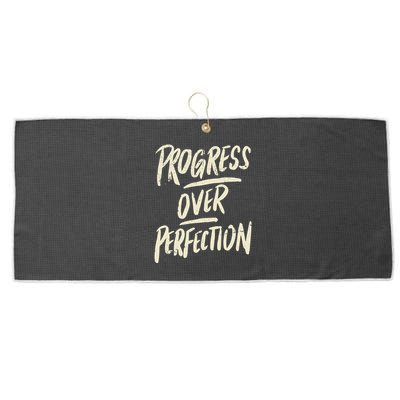 Progress Over Perfection Large Microfiber Waffle Golf Towel