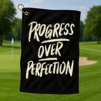 Progress Over Perfection Golf Towel