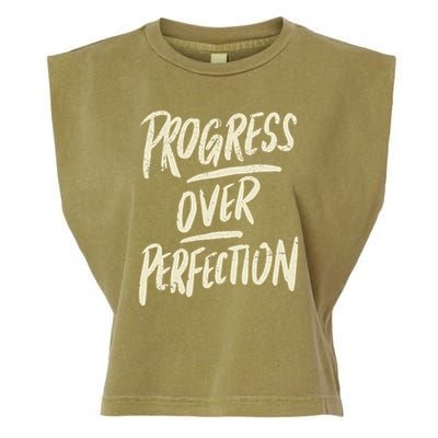 Progress Over Perfection Garment-Dyed Women's Muscle Tee