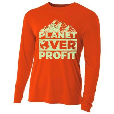 Planet Over Profit Acting Environtally Conscious Gift Cooling Performance Long Sleeve Crew