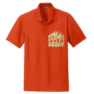 Planet Over Profit Acting Environtally Conscious Gift Dry Zone Grid Polo