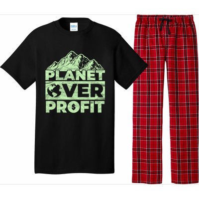 Planet Over Profit Acting Environtally Conscious Gift Pajama Set