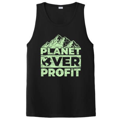 Planet Over Profit Acting Environtally Conscious Gift PosiCharge Competitor Tank