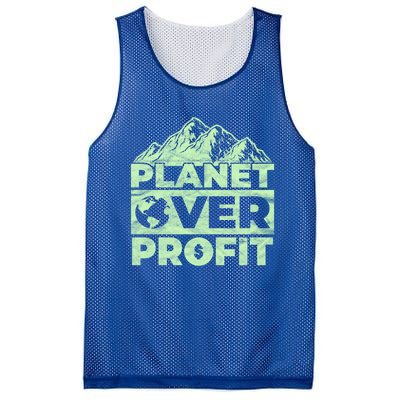 Planet Over Profit Acting Environtally Conscious Gift Mesh Reversible Basketball Jersey Tank