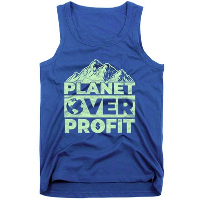 Planet Over Profit Acting Environtally Conscious Gift Tank Top