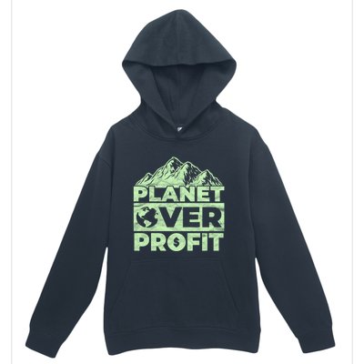 Planet Over Profit Acting Environtally Conscious Gift Urban Pullover Hoodie