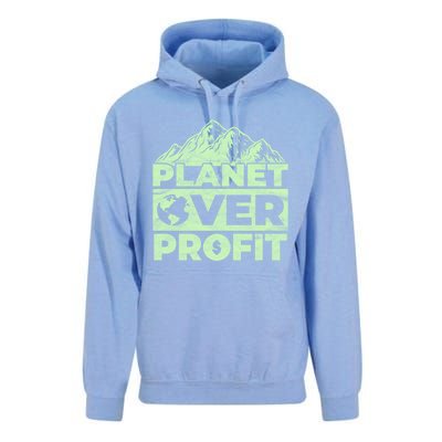 Planet Over Profit Acting Environtally Conscious Gift Unisex Surf Hoodie