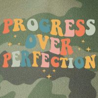 Progress Over Perfection Motivational Teacher Groovy Retro Legacy Tie Dye Trucker Hat