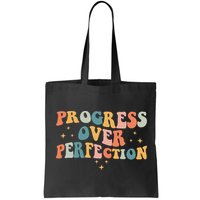 Progress Over Perfection Motivational Teacher Groovy Retro Bag