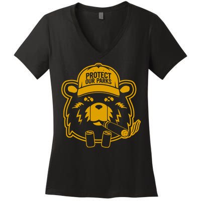 Protect Our Parks Women's V-Neck T-Shirt