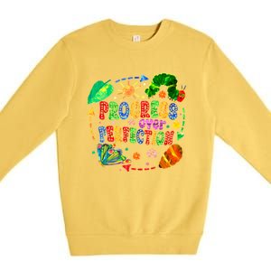 Progress Over Perfection Teacher Premium Crewneck Sweatshirt