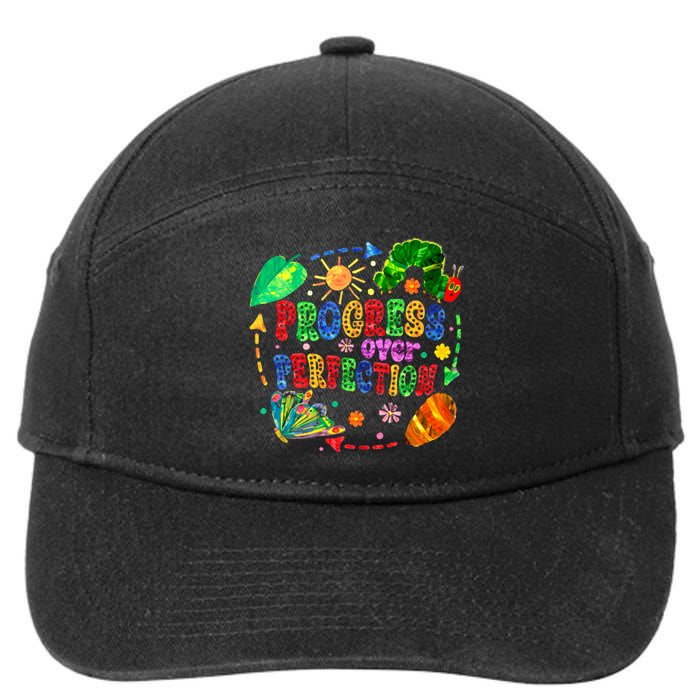 Progress Over Perfection Teacher 7-Panel Snapback Hat