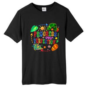 Progress Over Perfection Teacher Tall Fusion ChromaSoft Performance T-Shirt