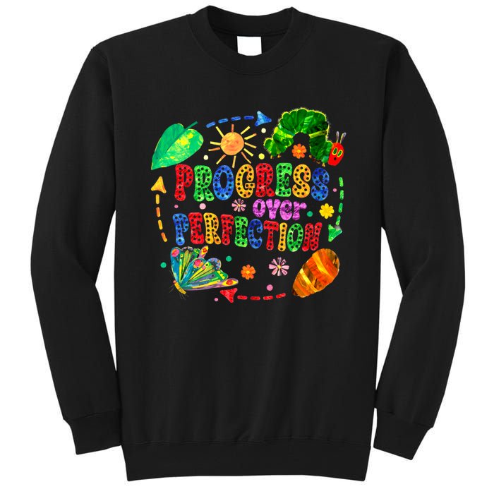 Progress Over Perfection Teacher Tall Sweatshirt