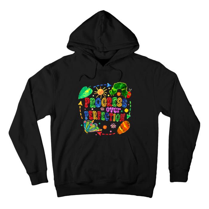 Progress Over Perfection Teacher Tall Hoodie