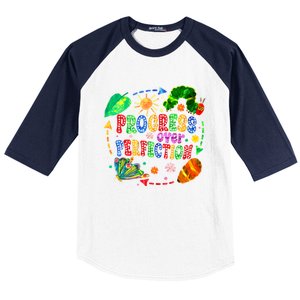 Progress Over Perfection Teacher Baseball Sleeve Shirt