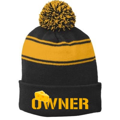 Packers Owner Stripe Pom Pom Beanie