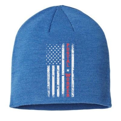 Post Office Patriotic Postal Worker American Flag Gift Sustainable Beanie