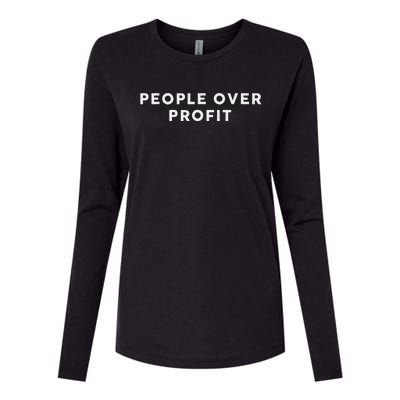 People Over Profit Kamala Harris 2024 Womens Cotton Relaxed Long Sleeve T-Shirt