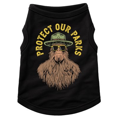 Protect Our Parks! Sasquatch Park Ranger Funny Bigfoot Doggie Tank