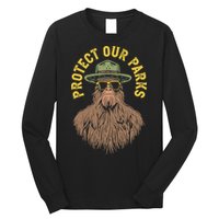 Protect Our Parks! Sasquatch Park Ranger Funny Bigfoot Long Sleeve Shirt