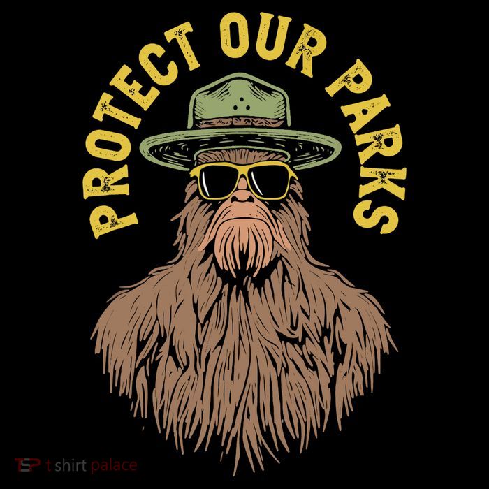 Protect Our Parks! Sasquatch Park Ranger Funny Bigfoot Sustainable Bucket Hat