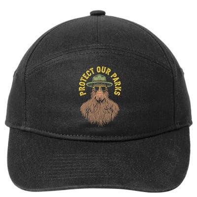 Protect Our Parks! Sasquatch Park Ranger Funny Bigfoot 7-Panel Snapback Hat