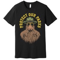 Protect Our Parks! Sasquatch Park Ranger Funny Bigfoot Premium T-Shirt