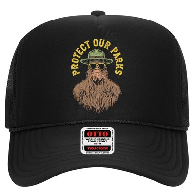 Protect Our Parks! Sasquatch Park Ranger Funny Bigfoot Trucker Hat