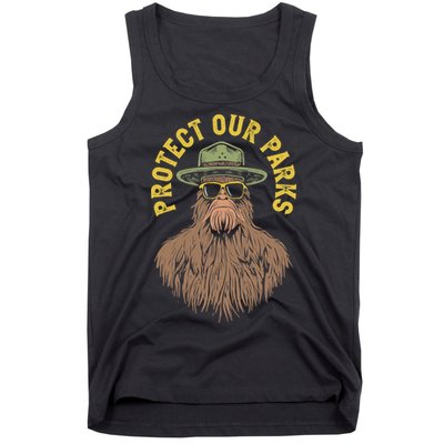Protect Our Parks! Sasquatch Park Ranger Funny Bigfoot Tank Top