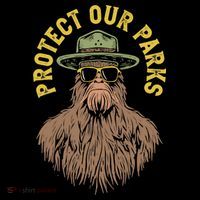 Protect Our Parks! Sasquatch Park Ranger Funny Bigfoot Tank Top