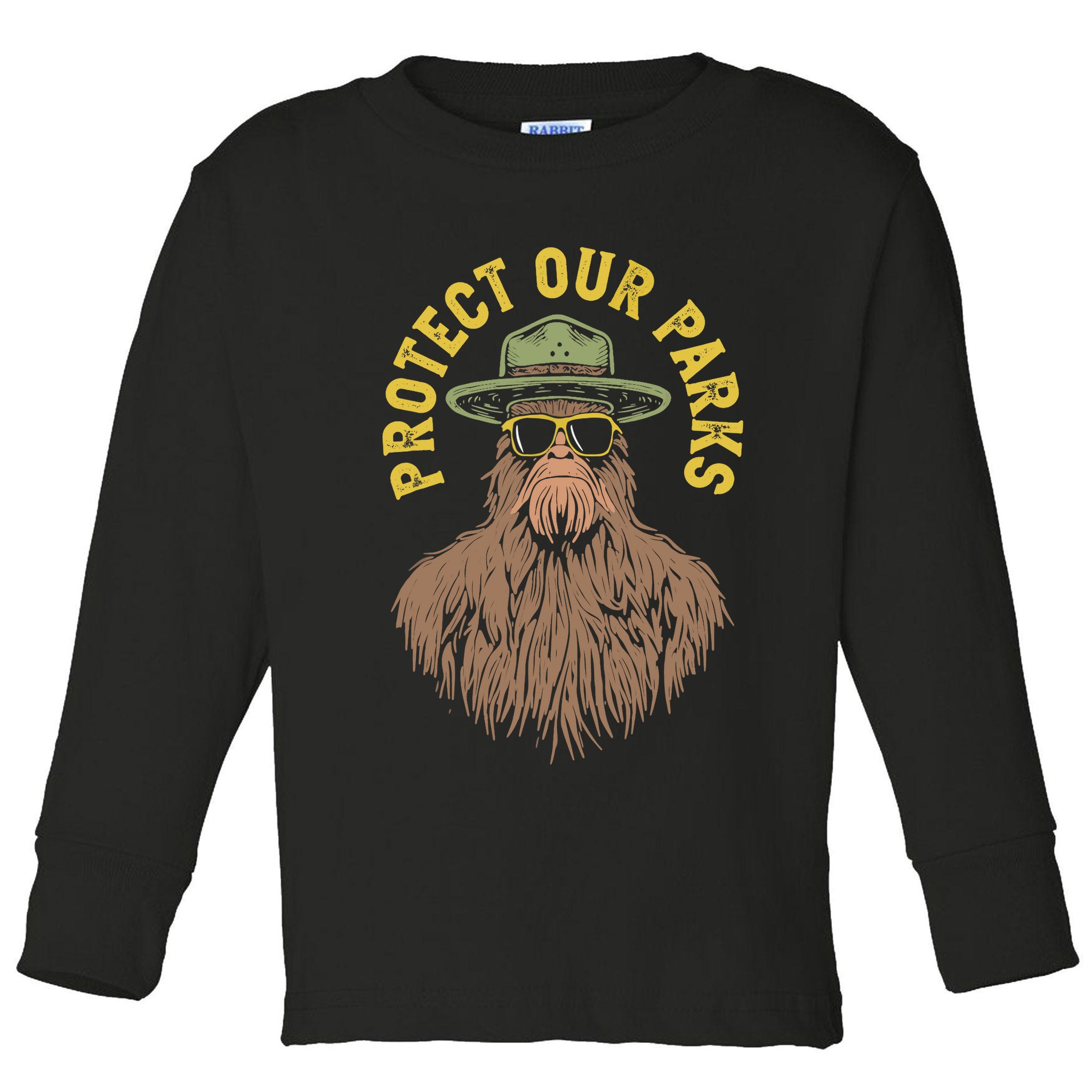 Protect Our Parks! Sasquatch Park Ranger Funny Bigfoot Toddler Long Sleeve Shirt