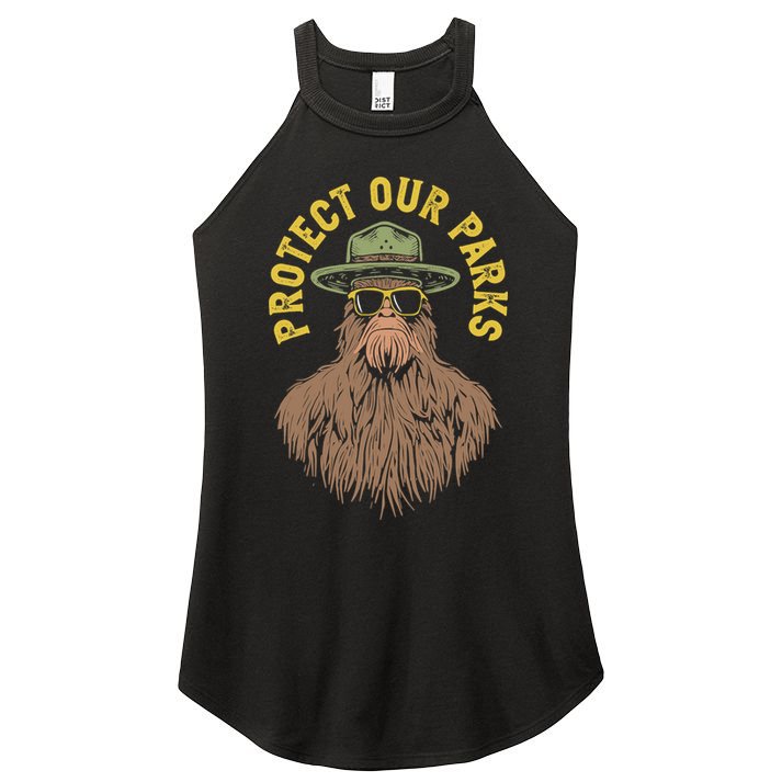 Protect Our Parks! Sasquatch Park Ranger Funny Bigfoot Women's Perfect Tri Rocker Tank