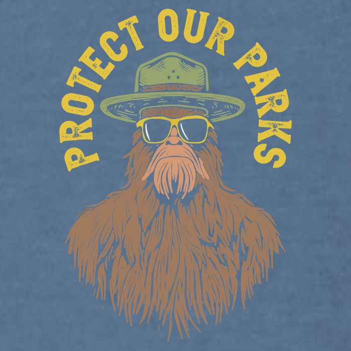 Protect Our Parks! Sasquatch Park Ranger Funny Bigfoot Garment-Dyed Sweatshirt