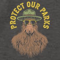 Protect Our Parks! Sasquatch Park Ranger Funny Bigfoot Vector Backpack