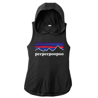 Peepeepoopoo Outdoors Pee Pee Poo Poo Funny Fathers Day Ladies PosiCharge Tri-Blend Wicking Draft Hoodie Tank