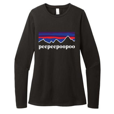 Peepeepoopoo Outdoors Pee Pee Poo Poo Funny Fathers Day Womens CVC Long Sleeve Shirt