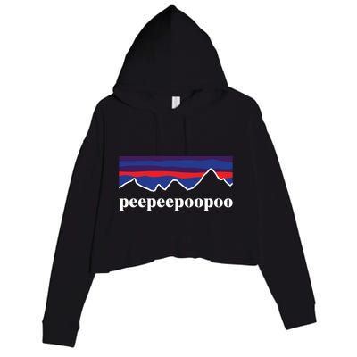 Peepeepoopoo Outdoors Pee Pee Poo Poo Funny Fathers Day Crop Fleece Hoodie