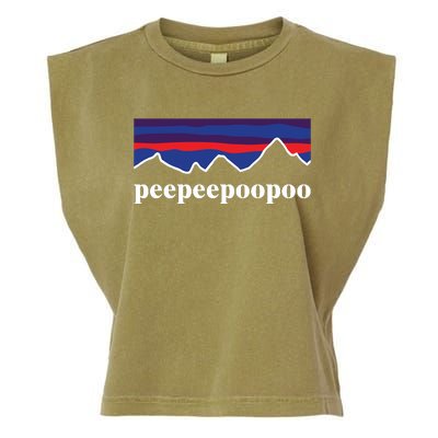 Peepeepoopoo Outdoors Pee Pee Poo Poo Funny Fathers Day Garment-Dyed Women's Muscle Tee