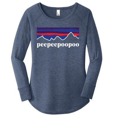 Peepeepoopoo Outdoors Pee Pee Poo Poo Funny Fathers Day Women's Perfect Tri Tunic Long Sleeve Shirt